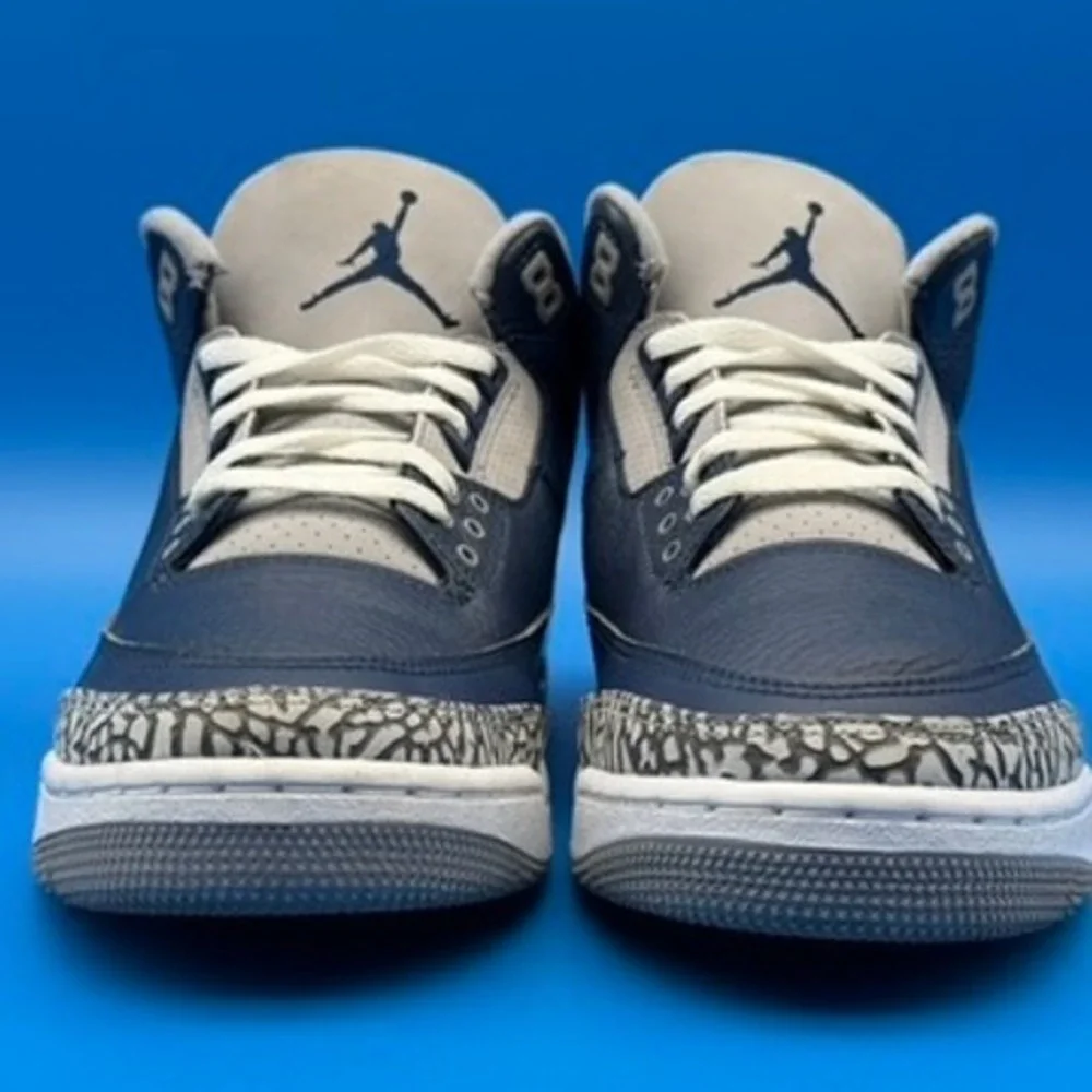 Jordan 3 Retro Midnight‎ Navy Georgetown CT8532-401 Size 10 11.5W VNDS!
